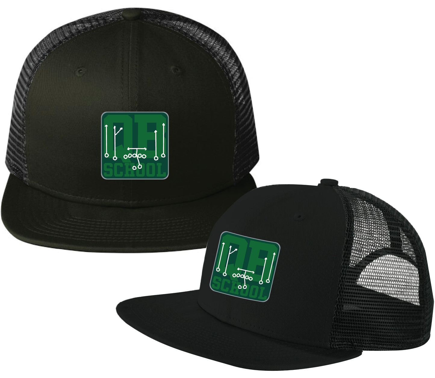 The QB School Snapback Trucker Cap
